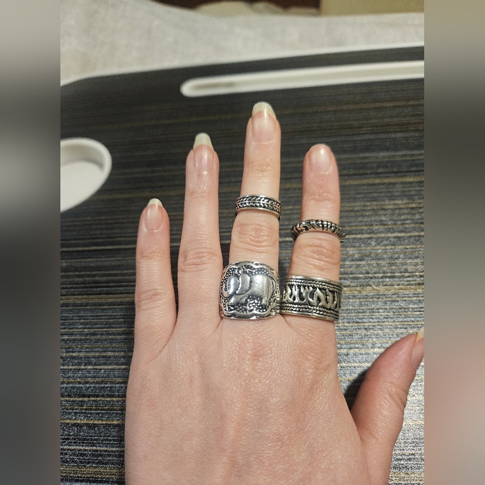 Silver Stack Rings In Various Sizes - image 1